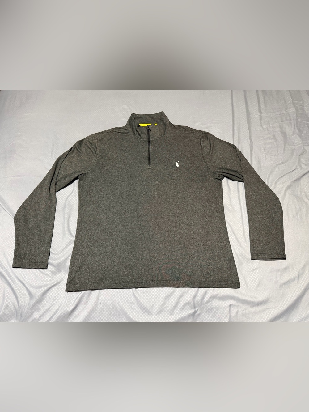 Polo Ralph Lauren Gray Stretch Performance 1/4 Zip Pullover Sweatshirt Sz L